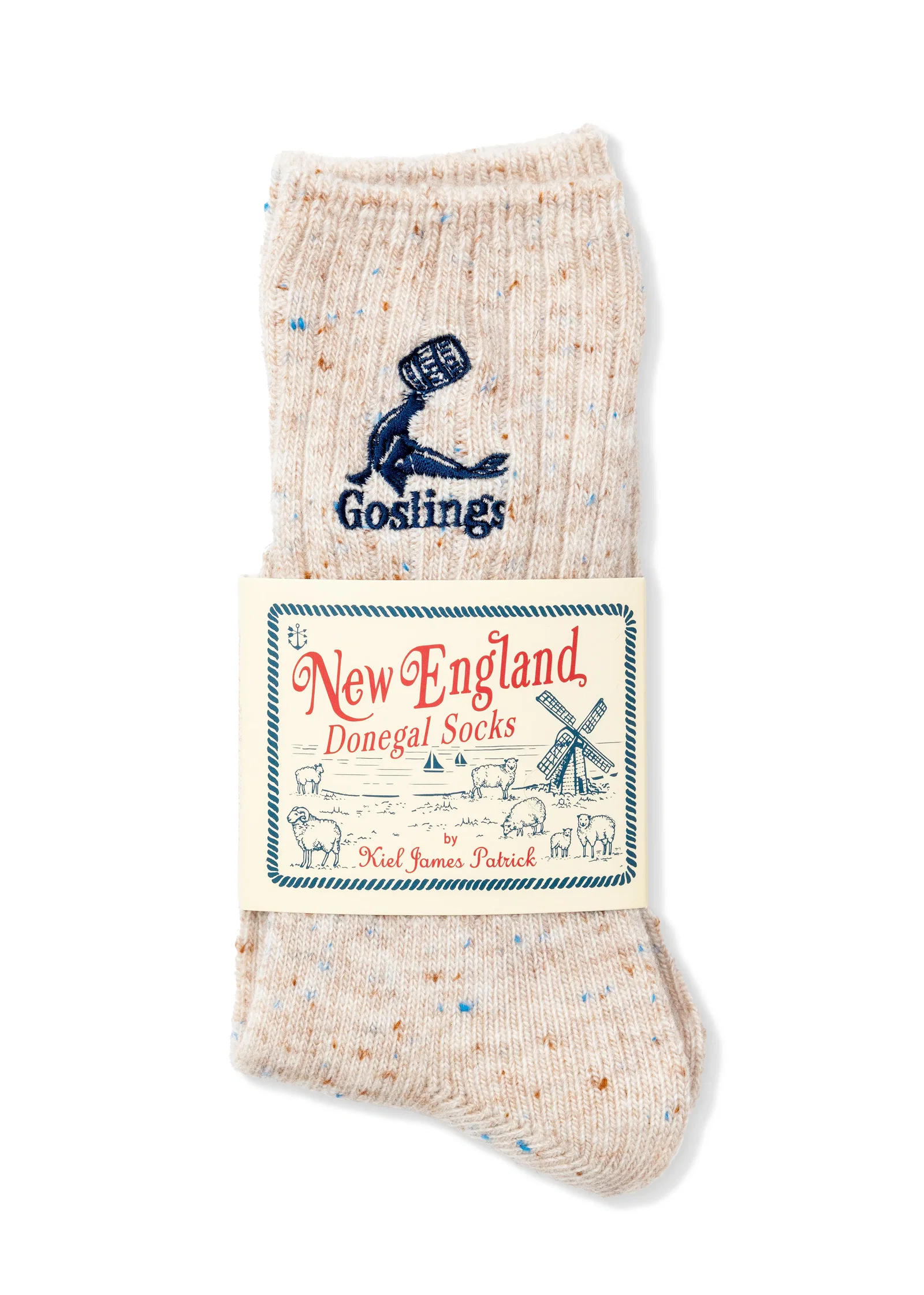 Image of Goslings x KJP Donegal Socks in Tan