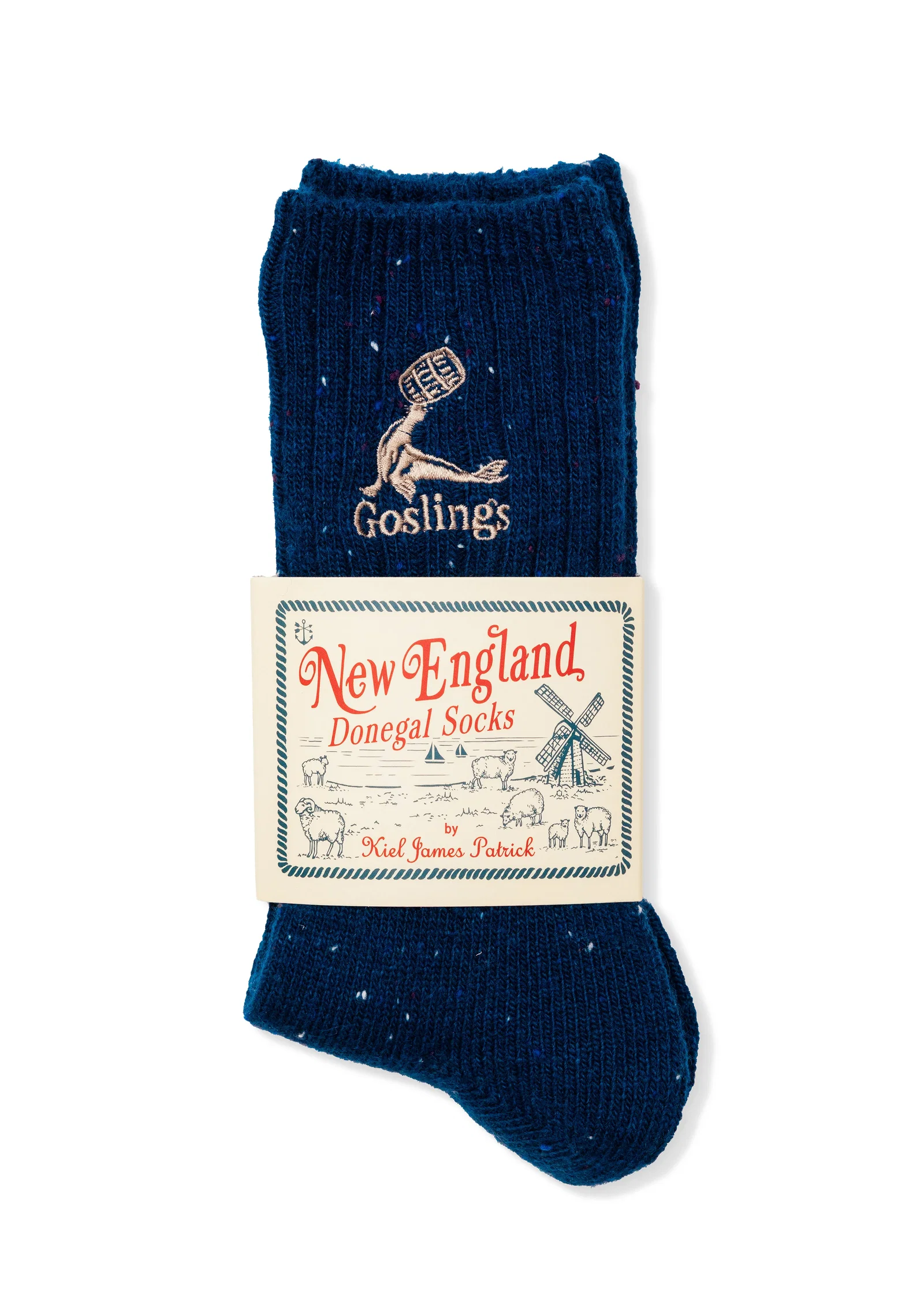 Image of Goslings x KJP Donegal Socks in Navy