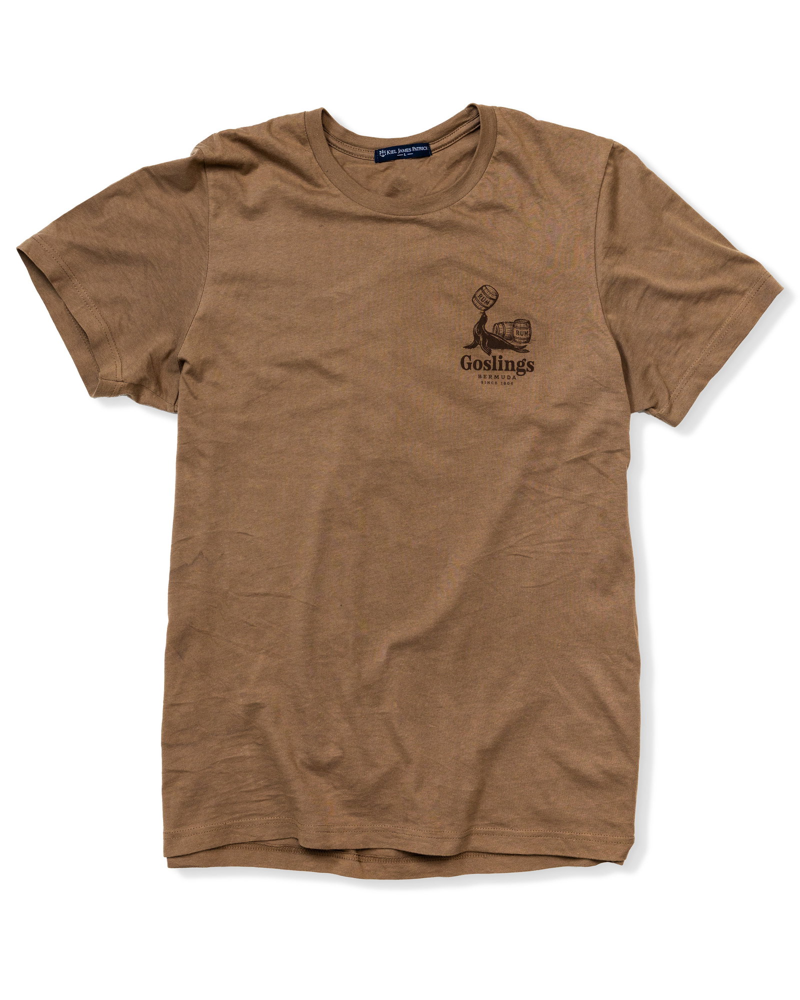 Image of Goslings x KJP Black Seal Rum T-Shirt in Khaki