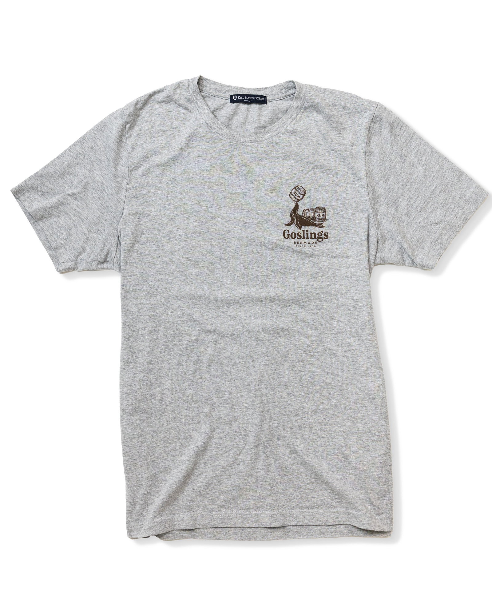 Image of Goslings x KJP Black Seal Rum T-Shirt in Grey