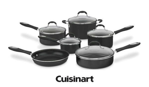 55-11 Advantage Non-Stick 11-Piece Cookware Set - Black