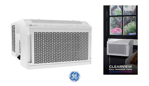Profile ClearView Inverter 10,300BTU Smart Window Air Conditioner, White
