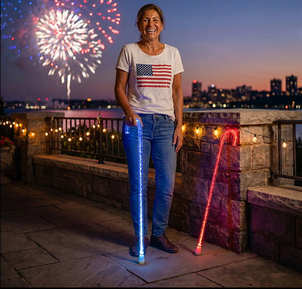 Woman with StyleStix cane