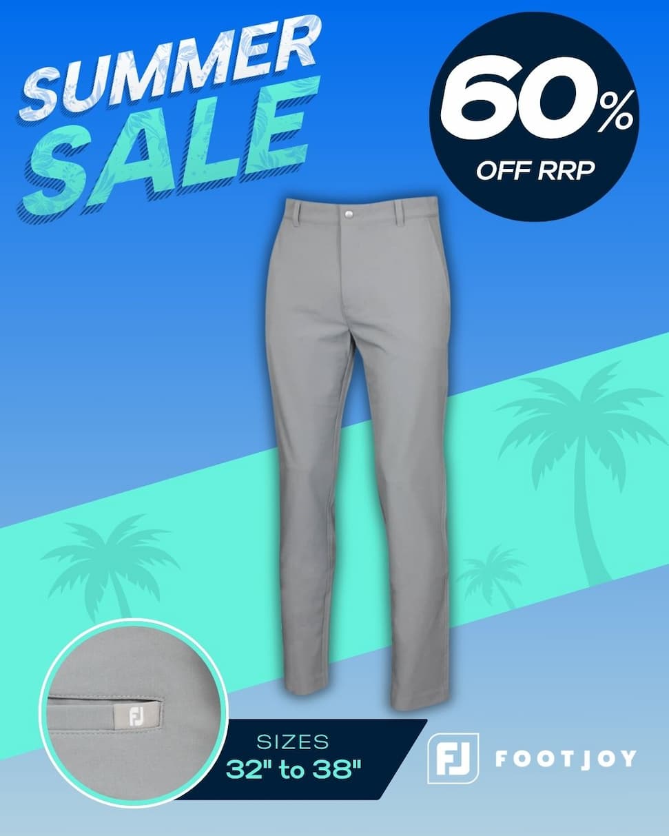 Footjoy Mens Performance Regular Fit Breathable Golf Trousers