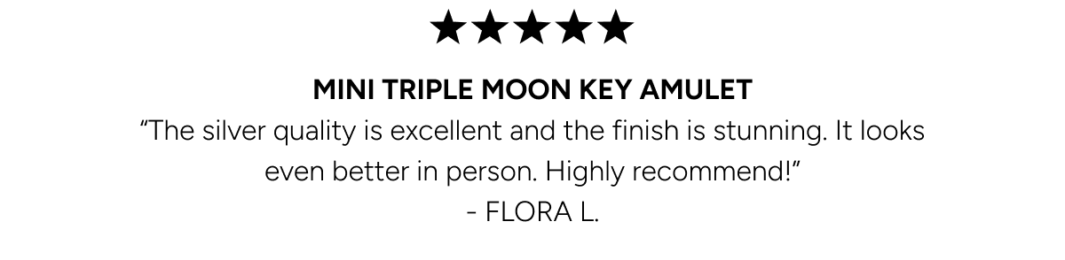 Mini Triple Moon Key Amulet