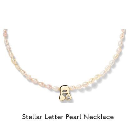 Stellar Letter Pearl Necklace