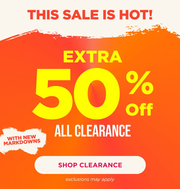 Extra 50% off clearance. Shop now