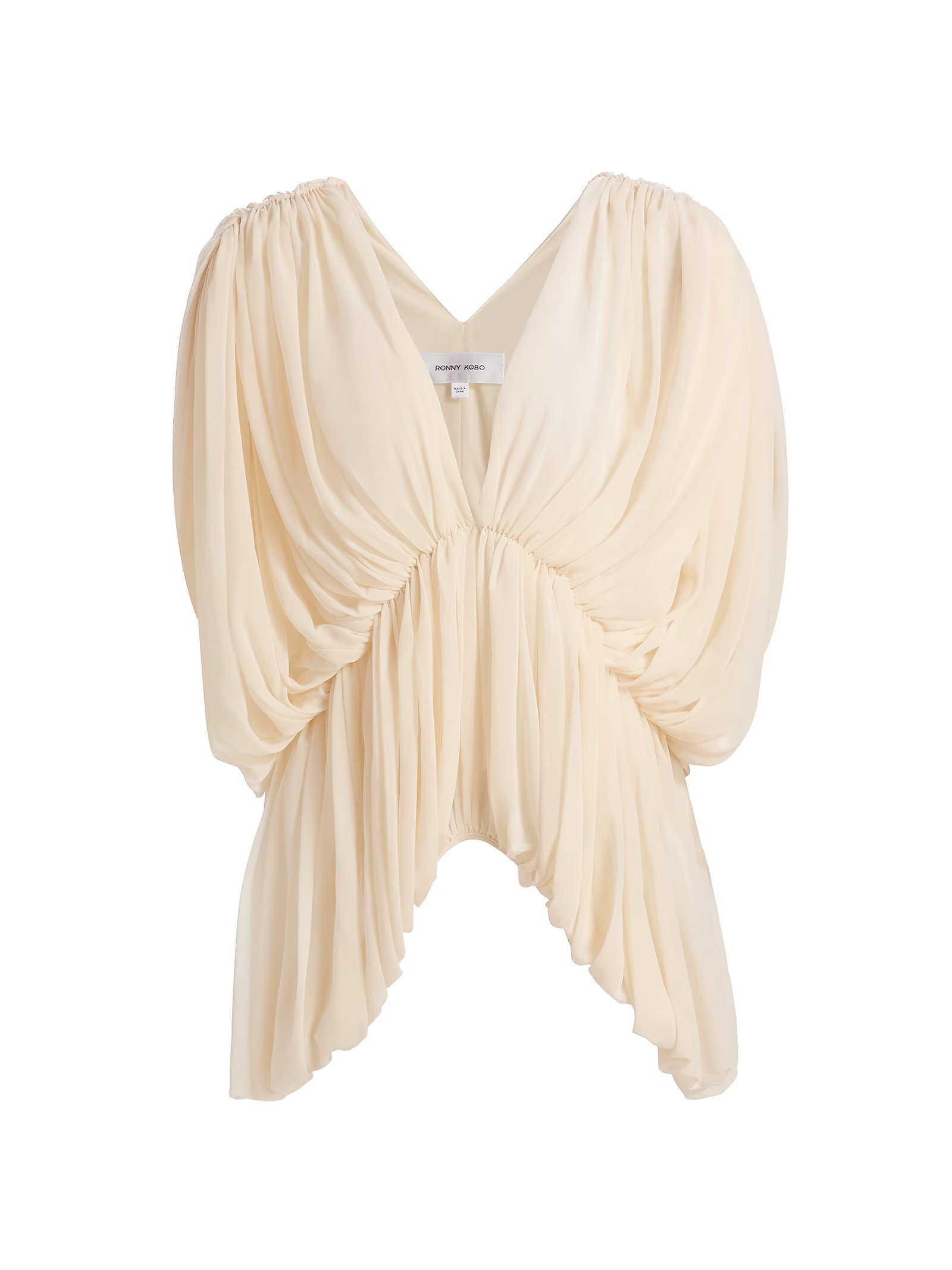 Ronny Kobo Lenore Ruched Dolman Sleeve Top