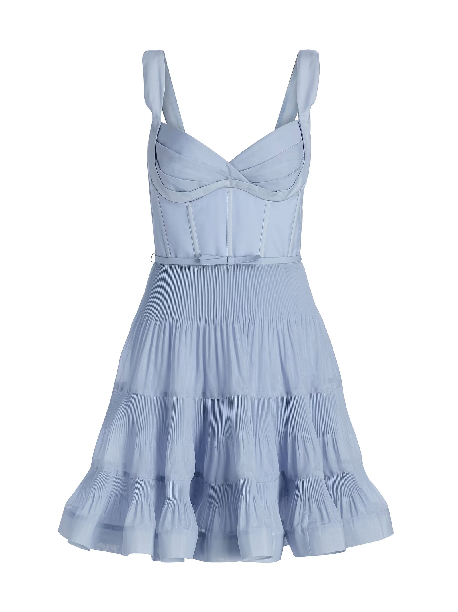 Zimmermann Belted Tiered Sleeveless Fit & Flare Minidress