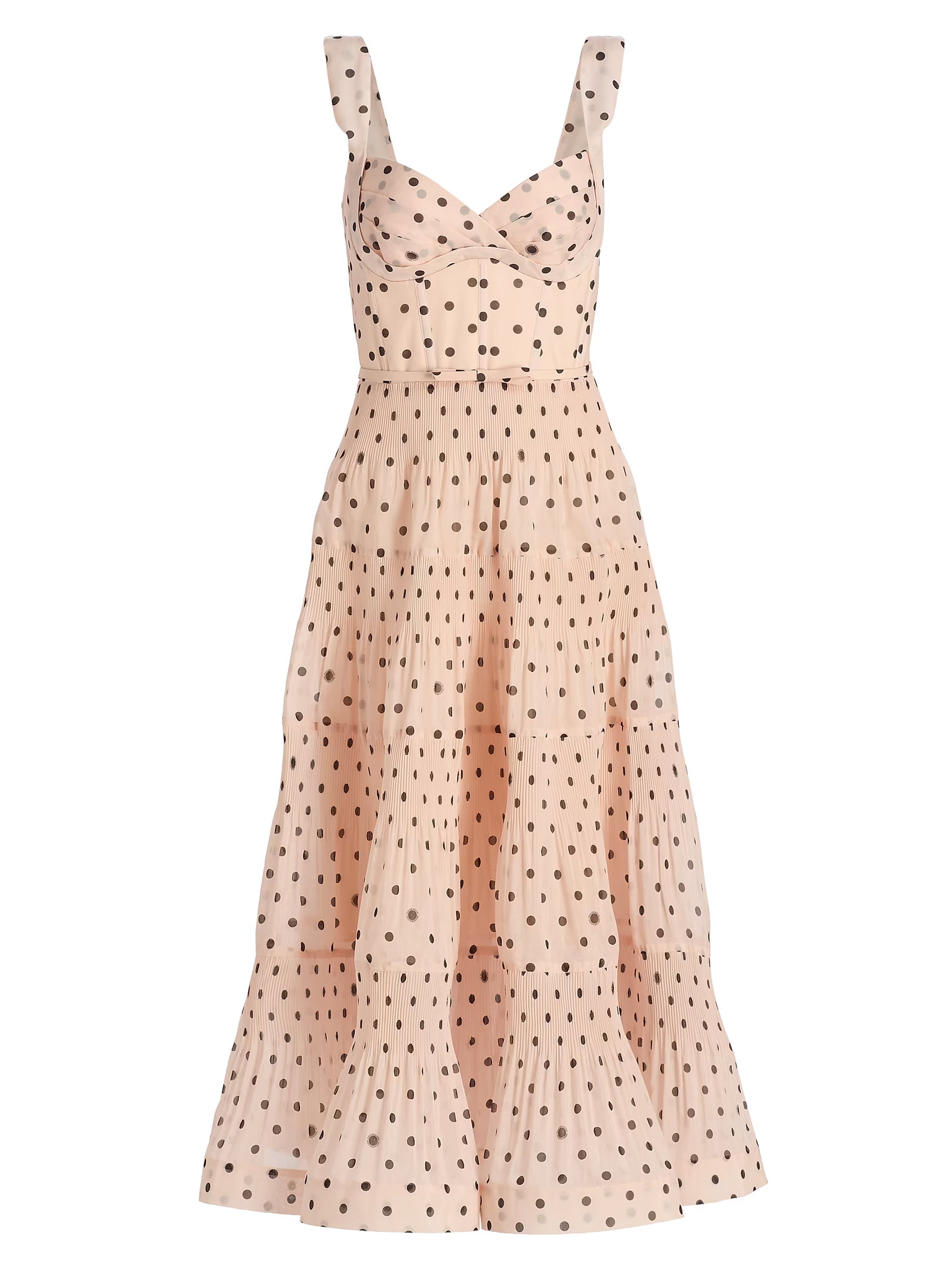 Zimmermann Polka Dot Tiered Midi-Dress