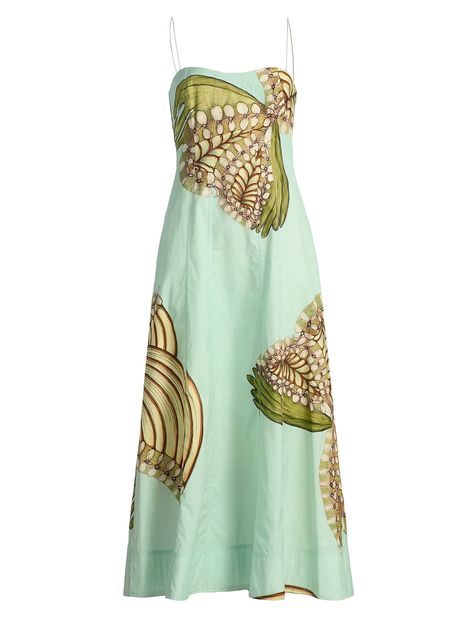 Ulla Johnson Anna Zemankova Vesela Printed Cotton Cami Midi-Dress