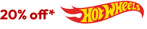 20% off* HotWheels