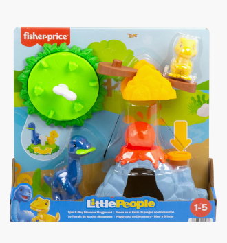 Fisher-Price Little People Spin & Play Dinosaur Playground Toddler Playset