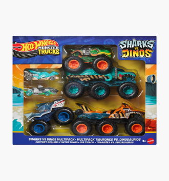 Hot Wheels Monster Trucks Sharks vs. Dinos Multipack