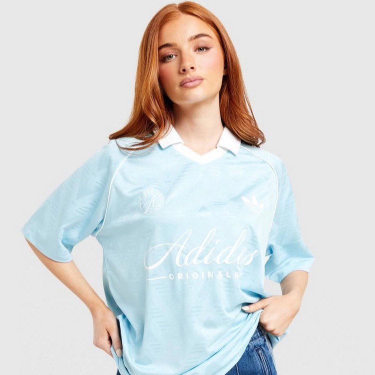 adidas Originals Script Football Collar T-Shirt