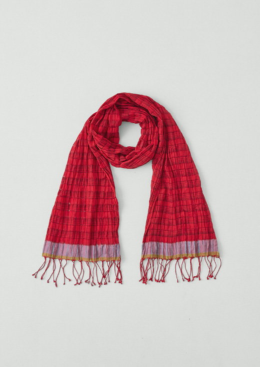 Graph Paper Check Gauzy Scarf