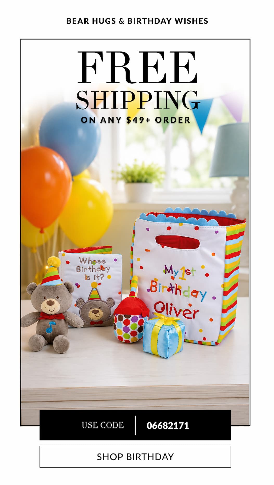 Free shipping on any $49+ order