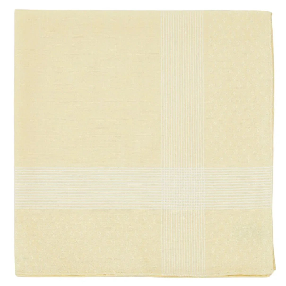 Image of Simonnot Godard Fleur de Lys Jacquard Lemon Pocket Square