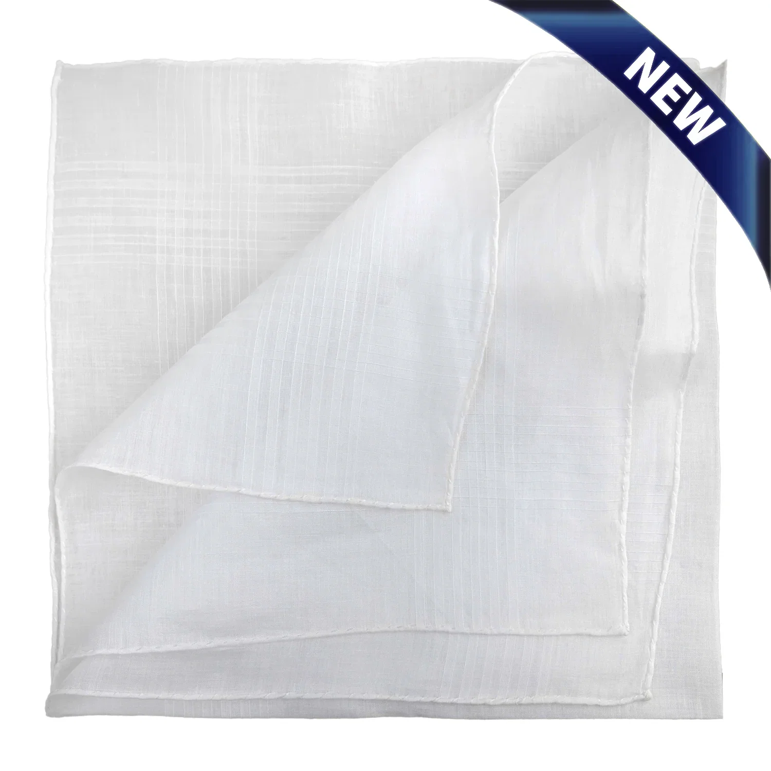 Image of Simonnot Godard Bertry White Archive Batiste Cotton & Linen Pocket Square
