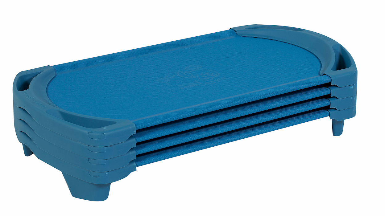 Angeles® SpaceLine® Toddler Cot 42"L - Set of 4 Ocean Blue