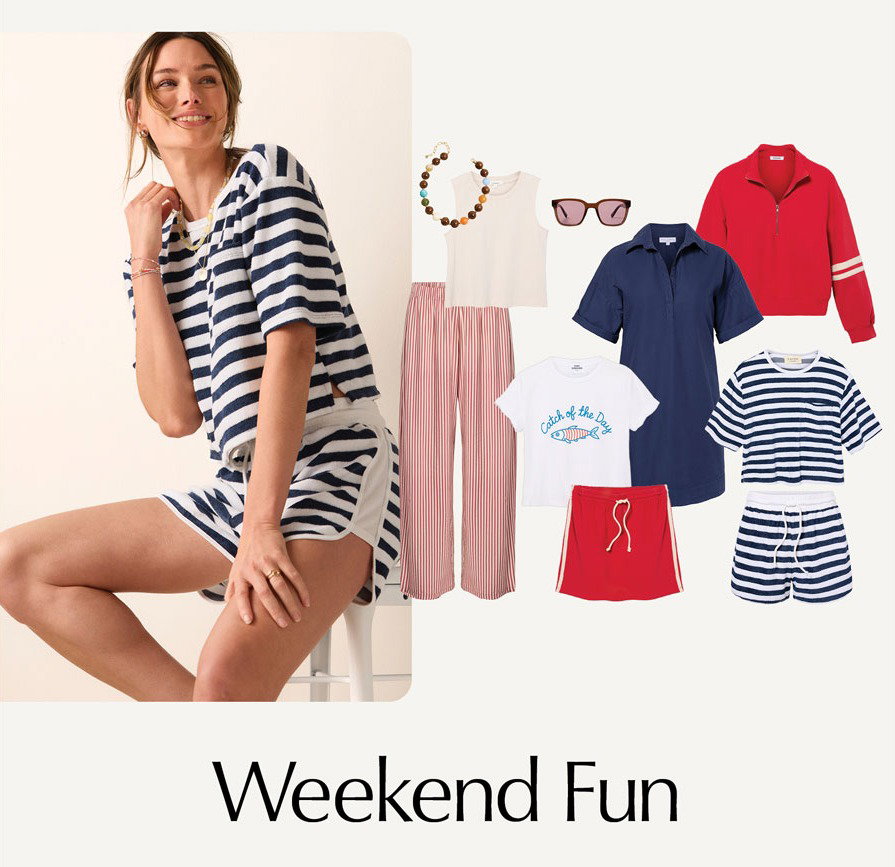 Weekend Fun. Image of cutouts of themebox looks.
