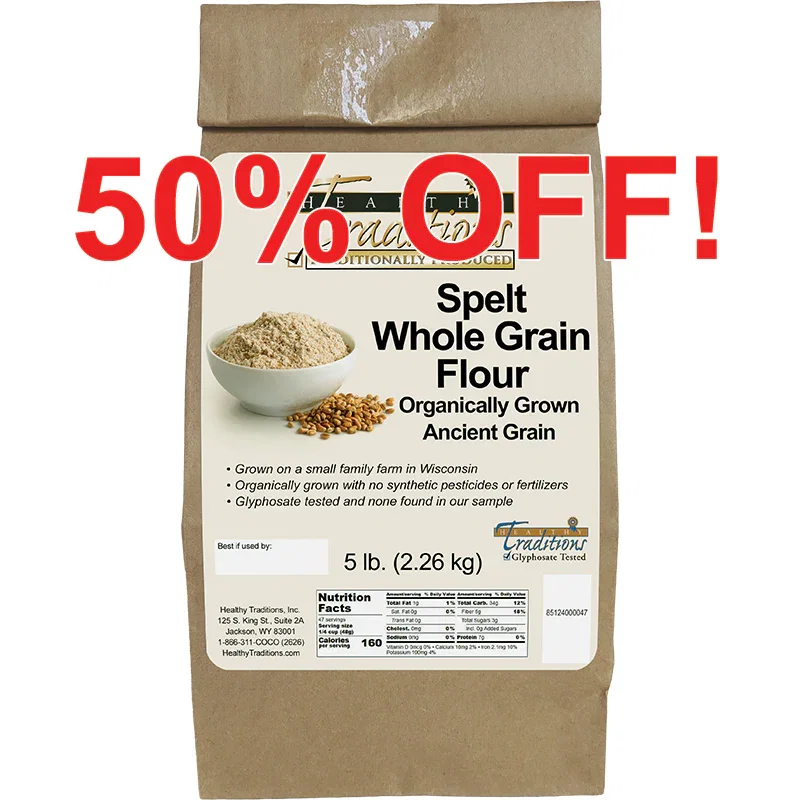 Image of Spelt Whole Grain Flour - 5 lb. Bag