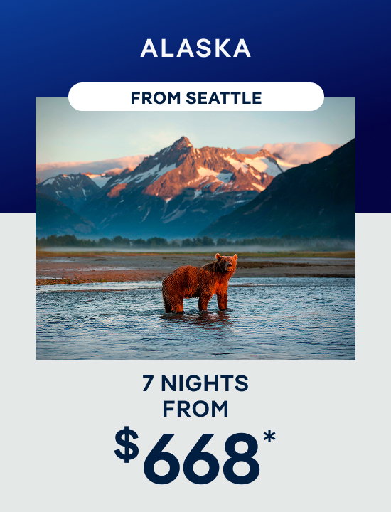 Alaska– 7 Nights From Seattle – Click to View Cruises & Book Now