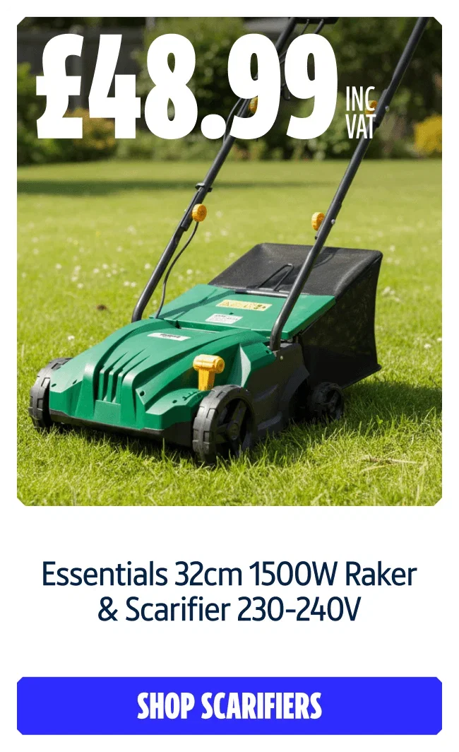 Only £48.99 inc VAT. Essentials 32cm 1500W Raker & Scarifier 230-240V. Shop Scarifiers
