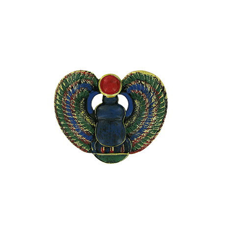 Resin magnet in the shape of an ancient Egyptian winged scarab. - Shop Now.