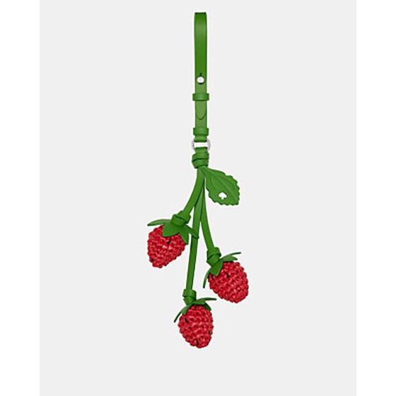 Charmed Strawberry Crochet Bag Charm