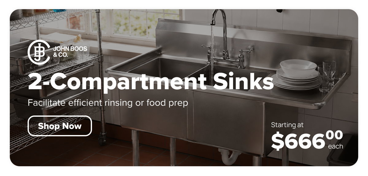 John Boos 2-compartment Sinks