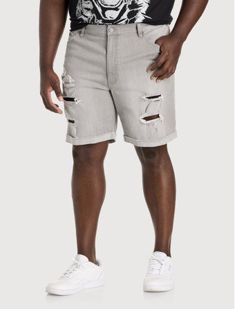 Deconstructed Denim Shorts