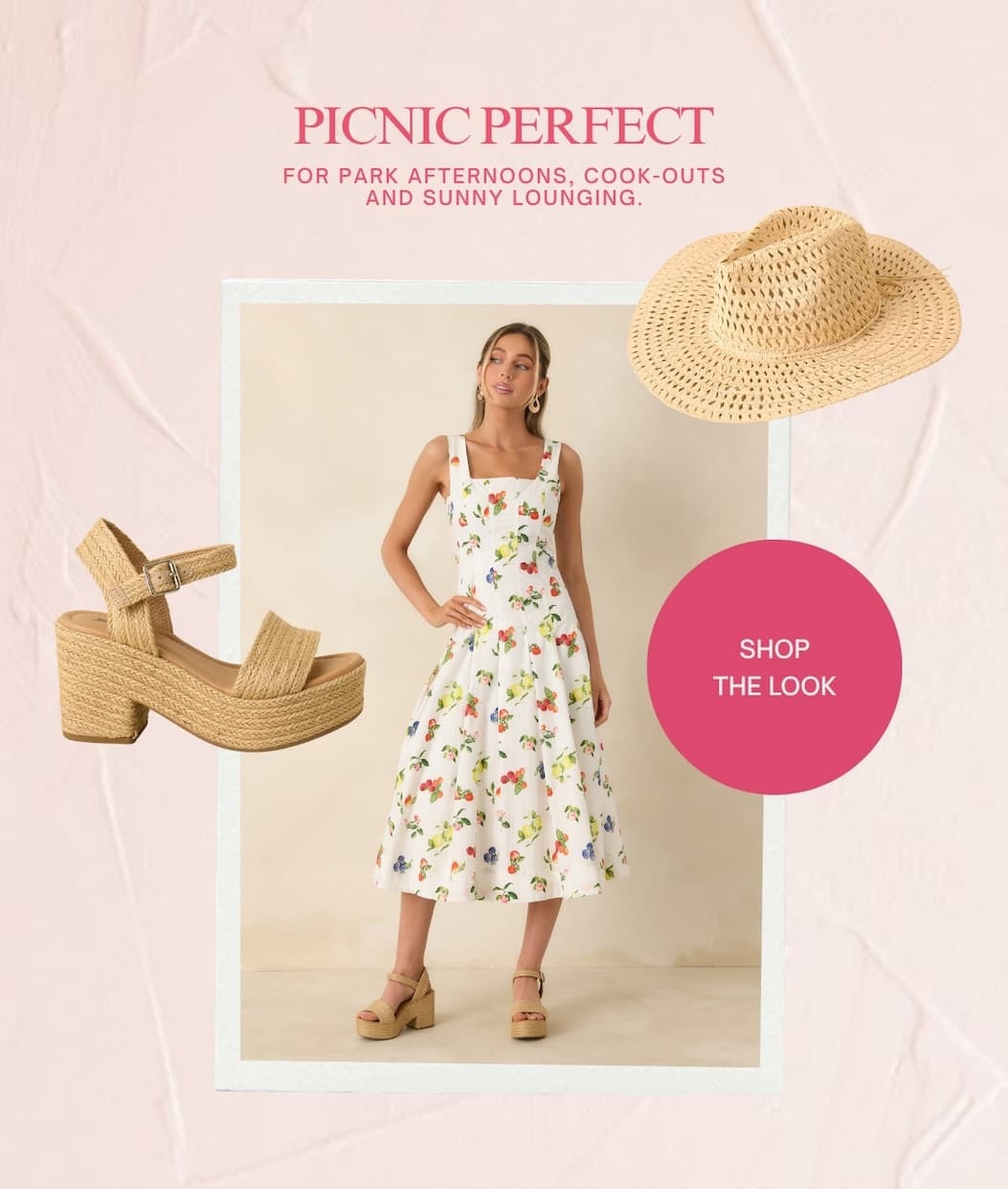 Picnic Perfect: For park afternoons, cook-outs and sunny lounging. Shop the Look.