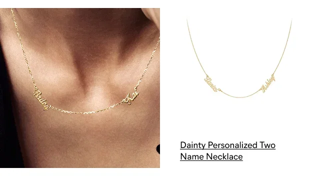 Dainty Personalized Two Name Necklace