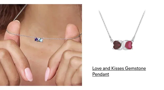 Love and Kisses Gemstone Pendant