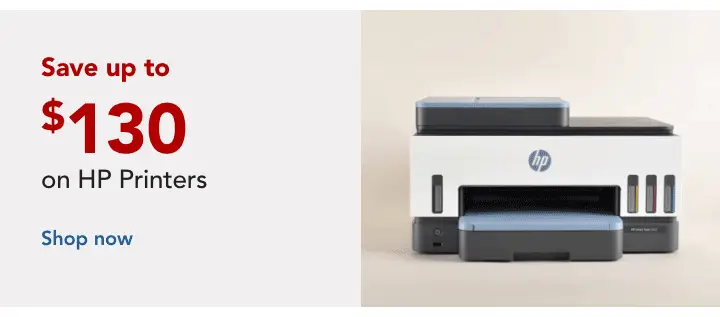 Save up to $160 on HP Printers  WF