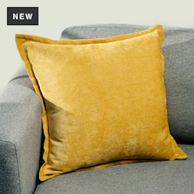 Thread Office Mimosa Moretti Oxford Edge Scatter Cushion with Feather Blend Inner, 50cm x 50cm