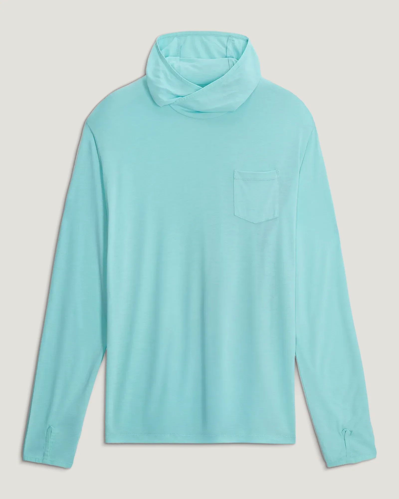 Image of Men's Bamboo Lightweight Hoodie - Bahama Blue