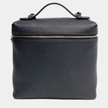 Black Leather Extra Pocket Bac