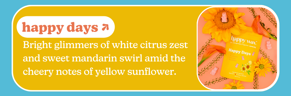 happy days: Bright glimmers of white citrus zest and sweet mandarin swirl amid the cheery notes of yellow sunflower.