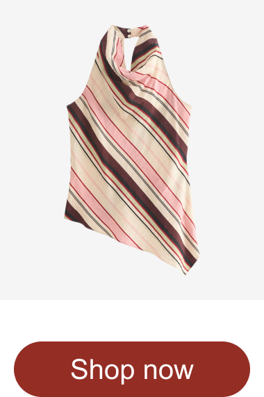 Green Cotton Striped Tie Strap Midi Dress