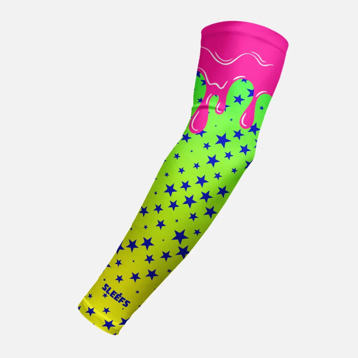 Image of Neon Lime Stars Drip Arm Sleeve