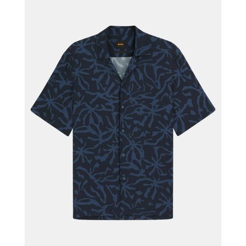 BOSS Orange Rayer Mens Short Sleeve Shirt - Dark Blue 404