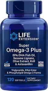 Super Omega-3 Plus EPA/DHA Fish Oil, Sesame Lignans, Olive Extract, Krill & Astaxanthin