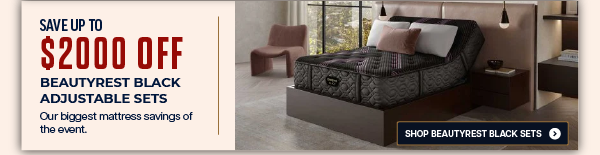 Save Up to $2000 OFF Beautyrest Black Adjustable Sets