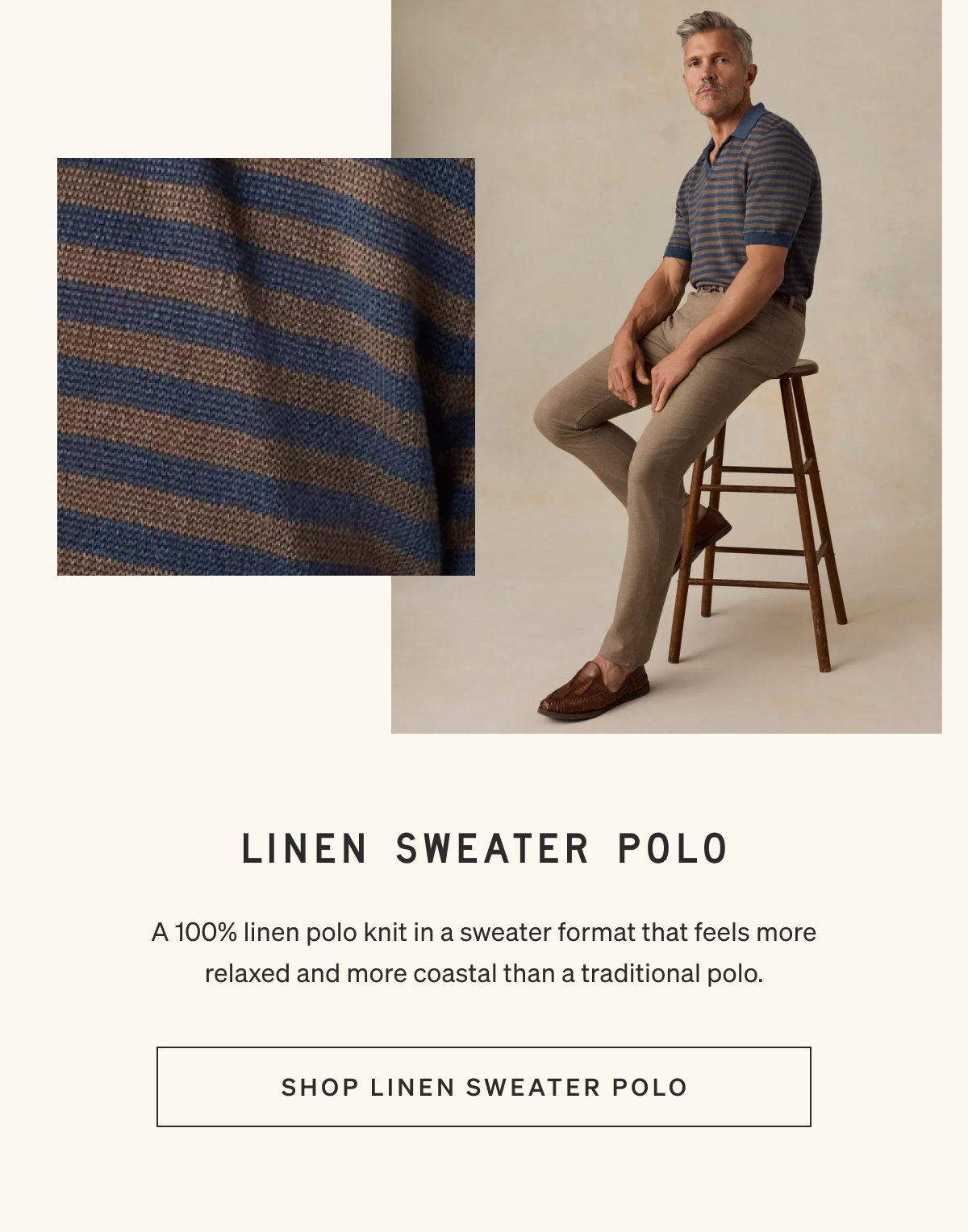 Linen Sweater Polo
