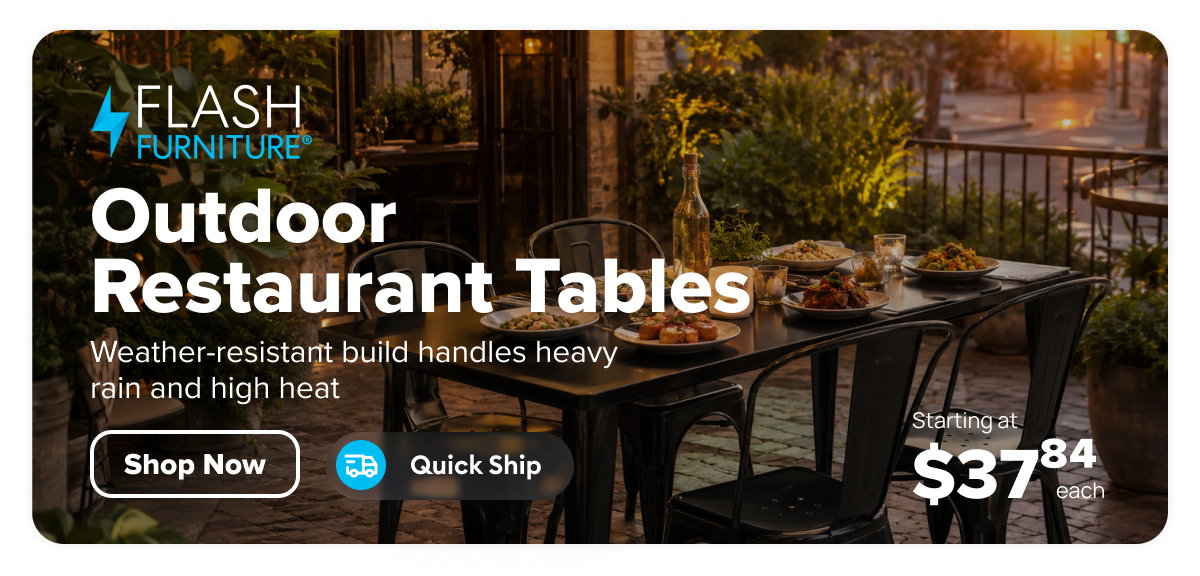 Flash Furniture Quick Ship Outdoor Restaurant Tables