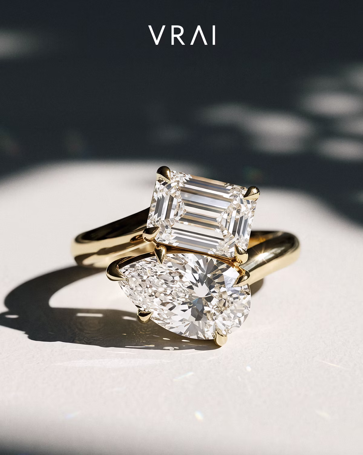 Shine from every angle with dramatic rings and fine jewelry featuring VRAI created diamonds.