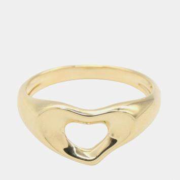 Open Heart 18K Yellow Gold Rin