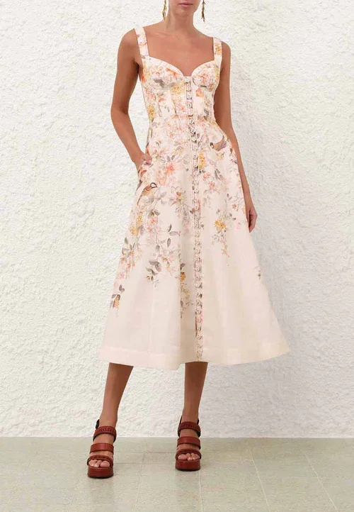 Luna Buttoned Picnic Dress